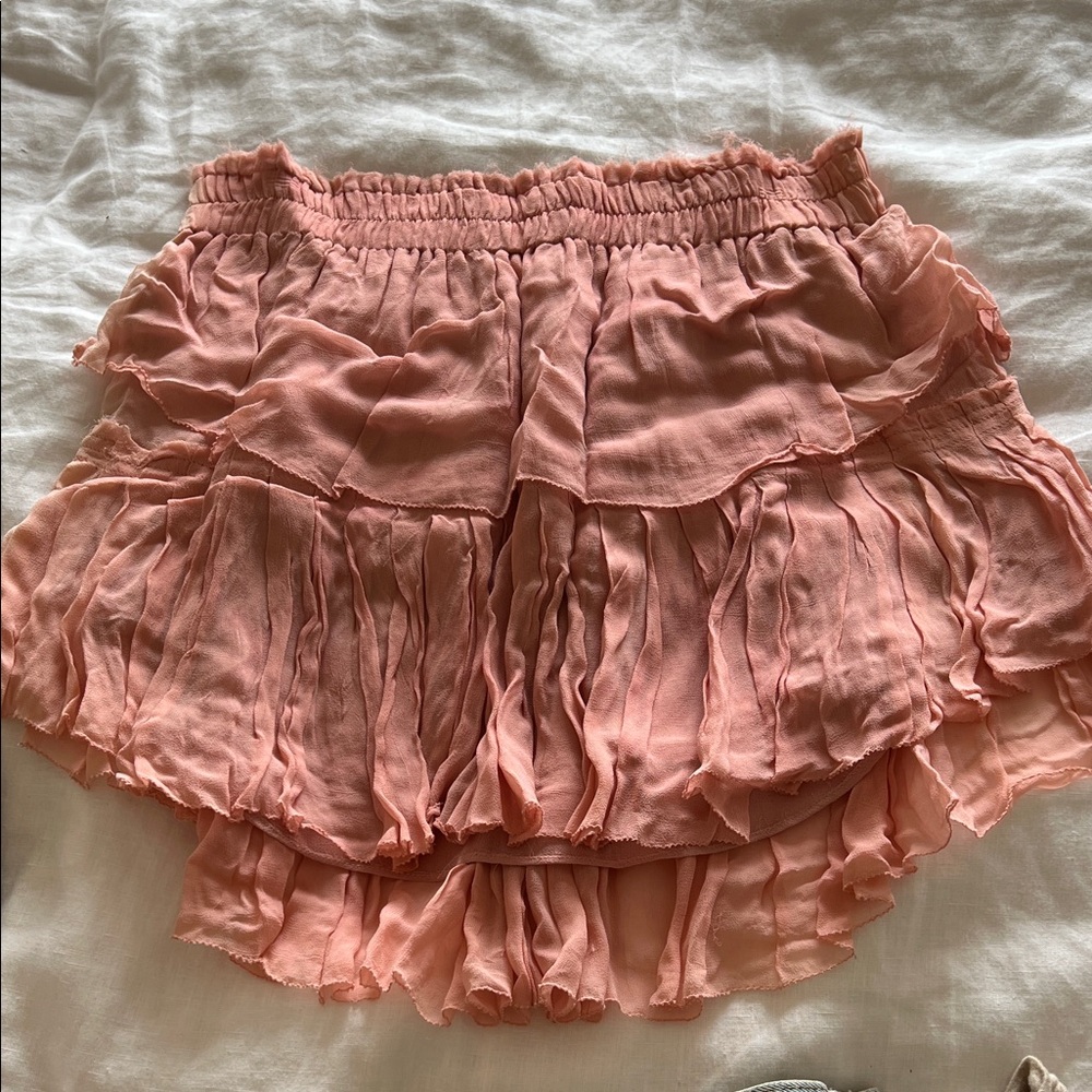 LoveShackFancy Pink Mini Skirt